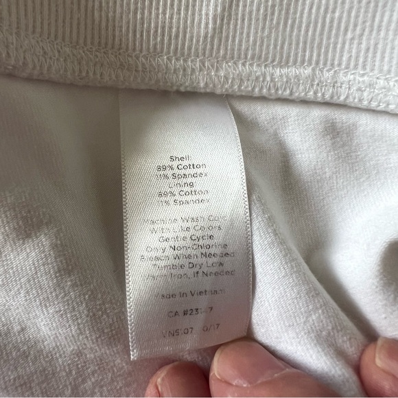 T by Talbots short mini skirt skort with zip pockets side slit white L - Picture 4 of 13